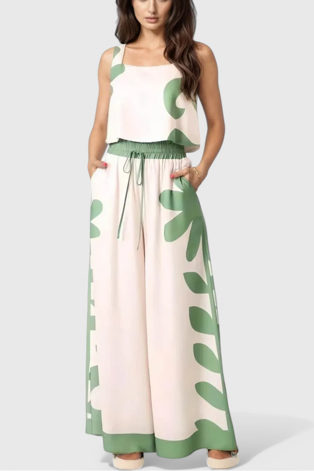Serafina Bezrukávový Kvetinový Boho Set