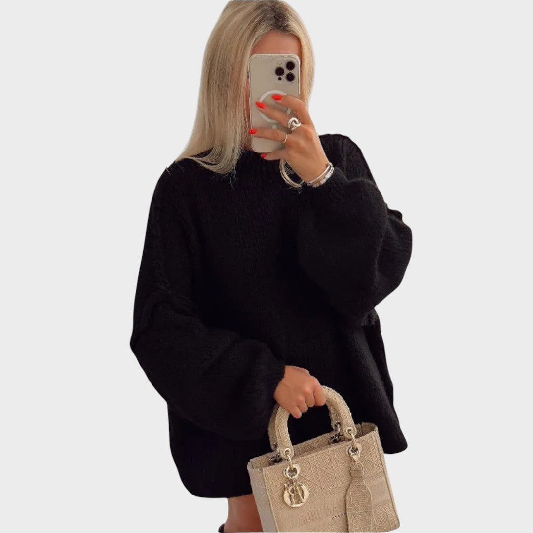 Carly™ | Oversized pletený sveter s guľatými rukávmi